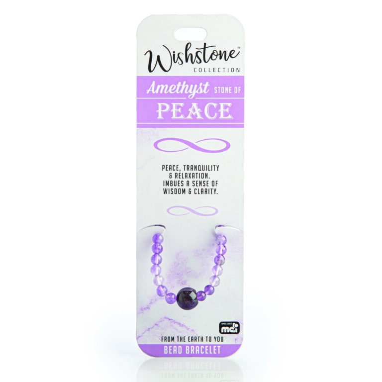 Wishstone Collection Amethyst Beaded Bracelet