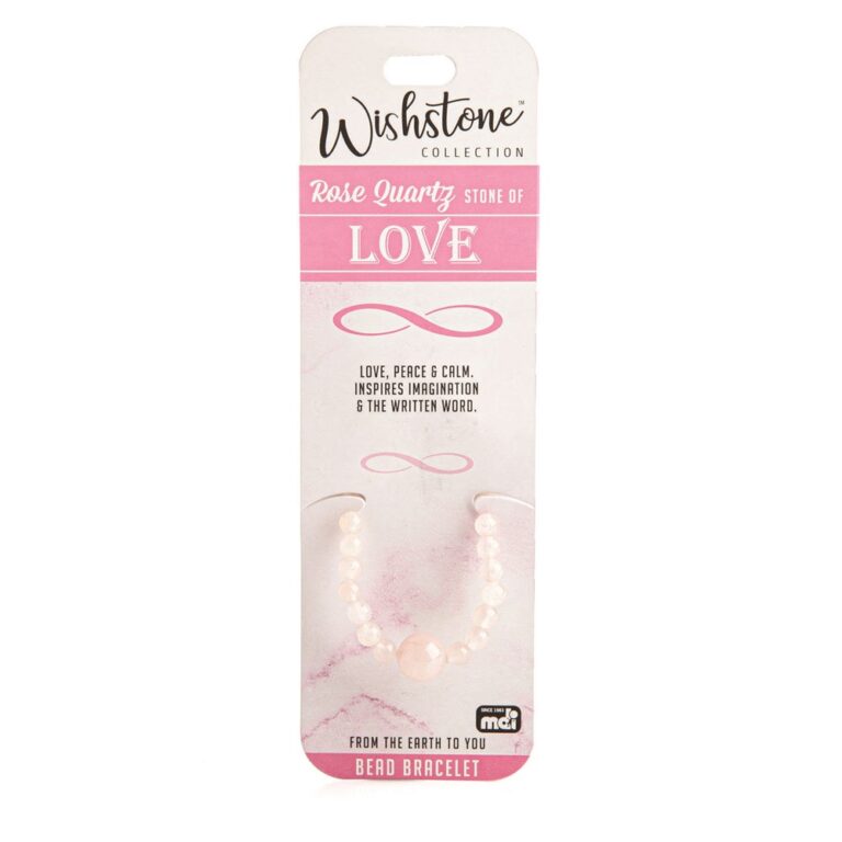 Wishstone Collection Rose Quartz Bead Bracelet