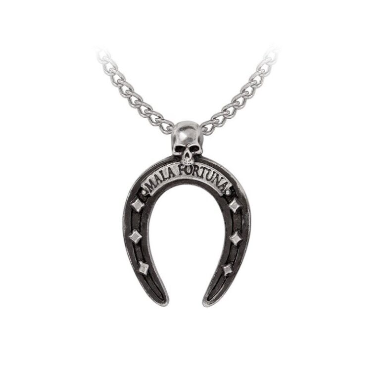Alchemy Pewter Pendant Mala Fortuna Horseshoe