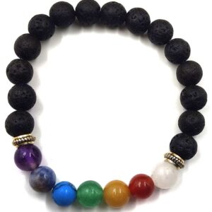 Lava Stone Chakra Bracelets