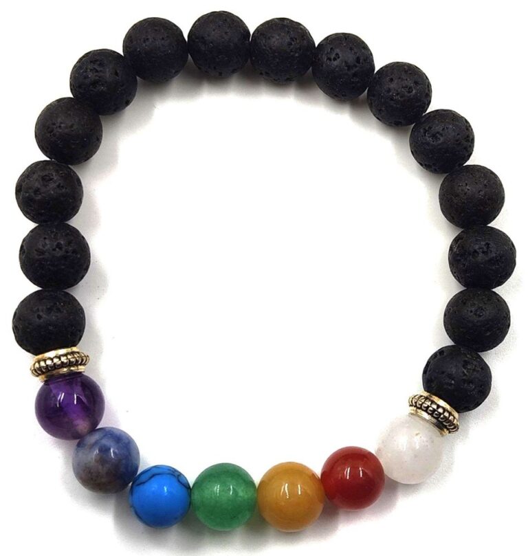 Lava Stone Chakra Bracelets