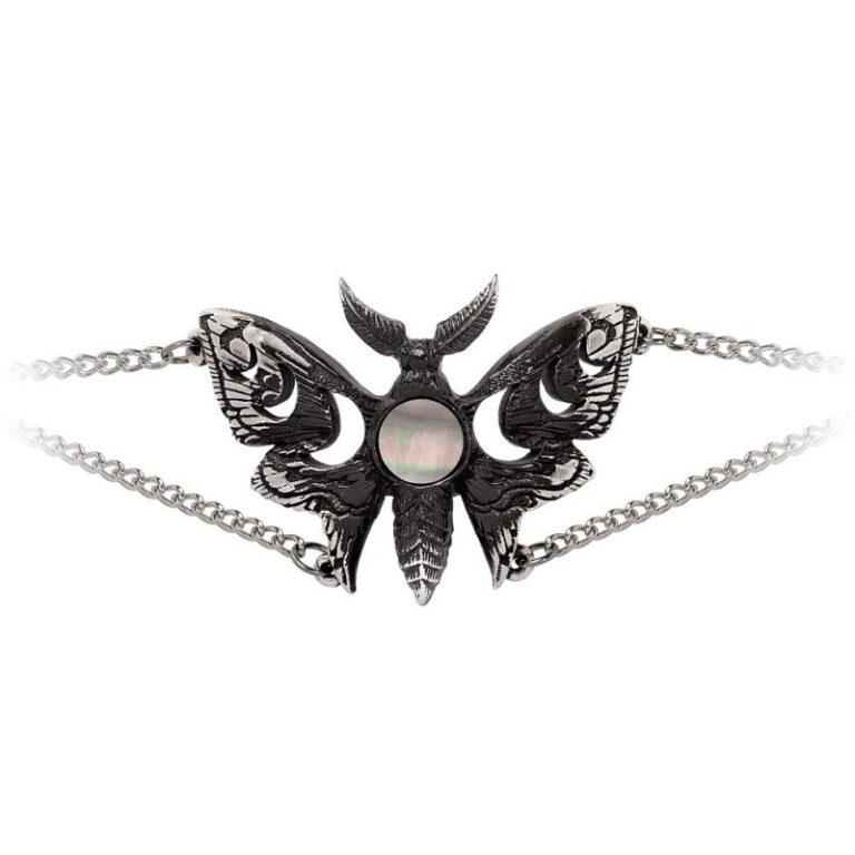 Alchemy Lunar Moth Pewter Bracelet