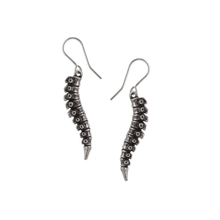 Alchemy Pewter Earrings: Spine Earrings