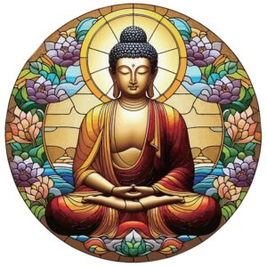 Stained Glass Look Buddha Hanger
