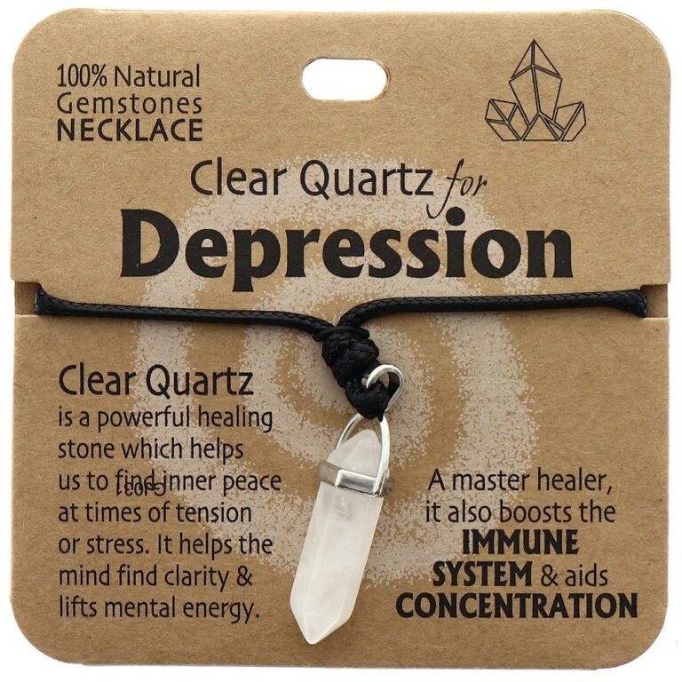 Depression Necklace Clear Quartz