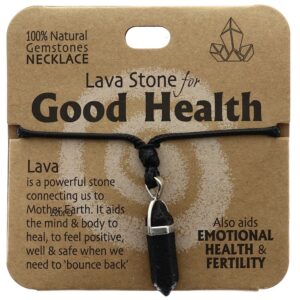 Health Necklace Lava Stone