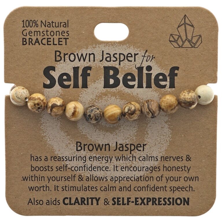 Self Belief Bracelet Brown Jasper