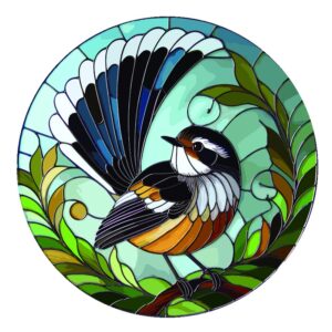 Stained Glass Look Fantail Hanger
