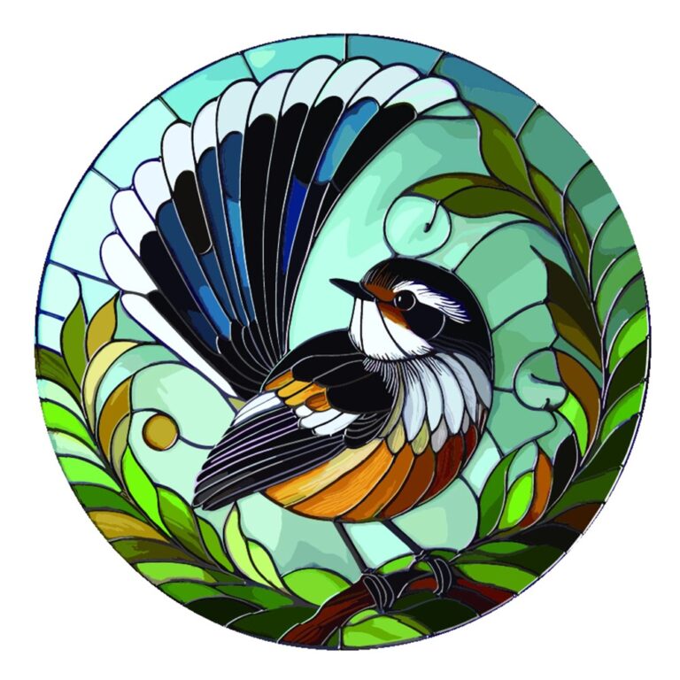 Stained Glass Look Fantail Hanger