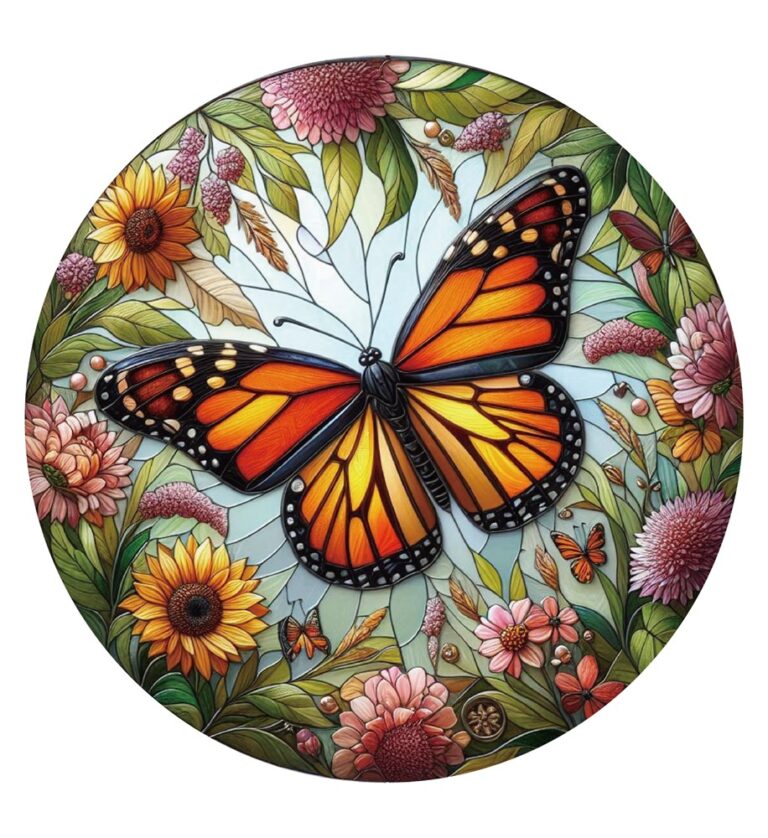 Stained Glass Look Butterfly Hanger