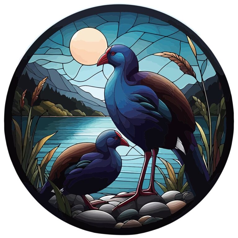 Stained Glass Look Pukeko