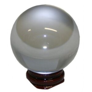 Crystal Ball Wooden Stand 130mm