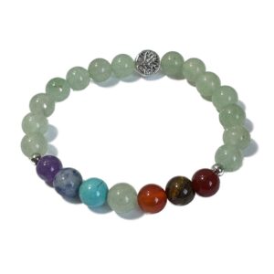 Crystal Bracelet Chakra Aventurine And Tree of Life