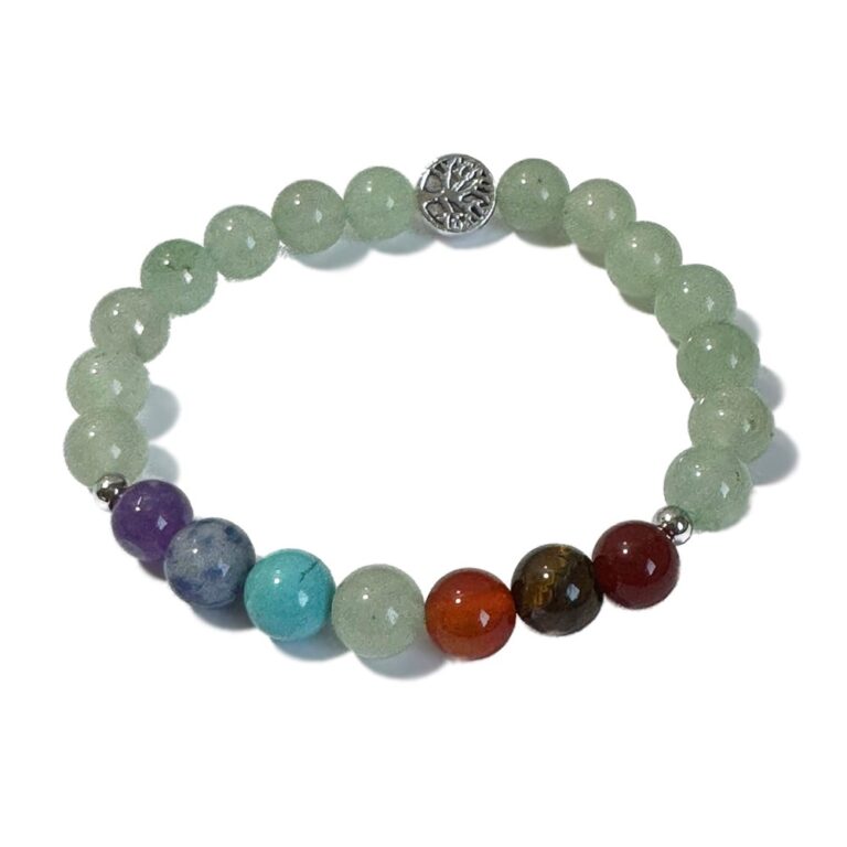 Crystal Bracelet Chakra Aventurine And Tree of Life