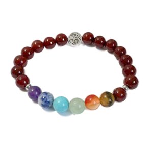 Crystal Bracelet Chakra Carnelian And Tree of Life