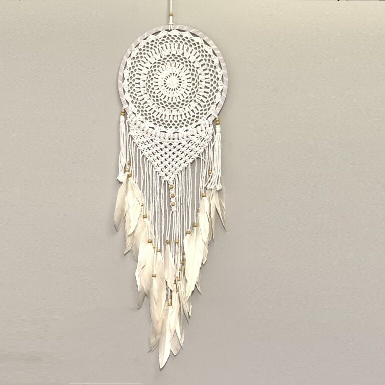 Dreamcatcher Crochet Macrame White