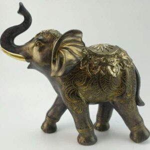 Brown And Gold Elephant Figurine
