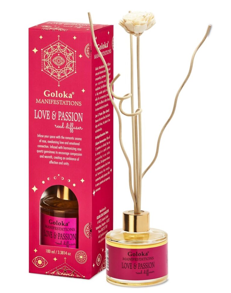 Goloka Manifestations Love & Passion Rose Quartz Reed Diffuser