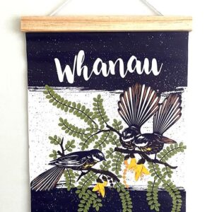 40cm Canvas Hanger WHANAU