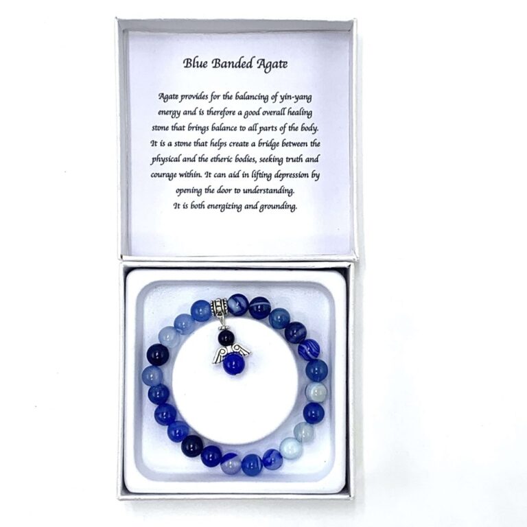 Crystal Bracelet - Blue Banded Agate