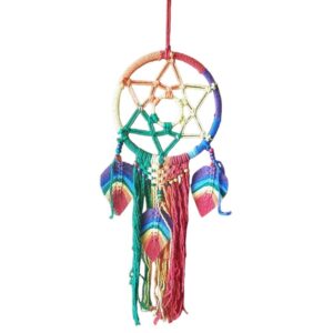 Multi Colour Flower Of Life Dreamcatcher