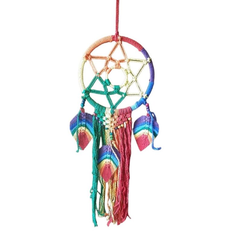 Multi Colour Flower Of Life Dreamcatcher