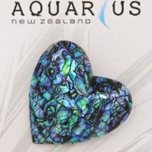Paua Cracking Heart Brooch