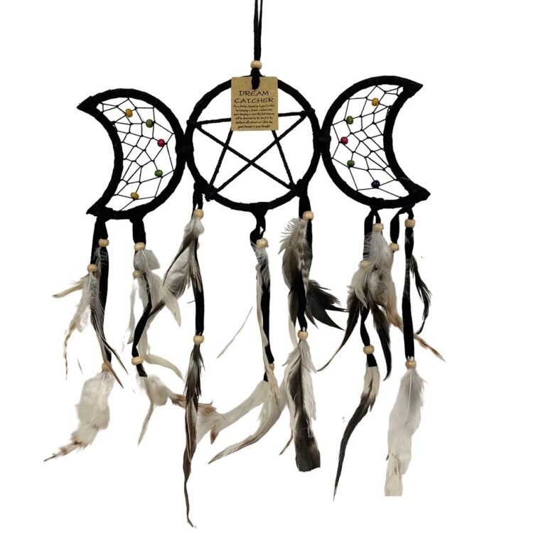 Triple Moon Black Dreamcatcher 30cm