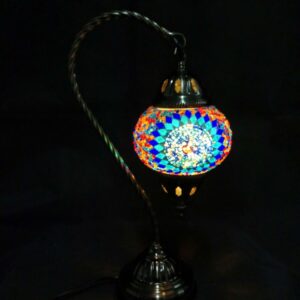 Turkish Mosaic Lamp Swan Neck Multicolour
