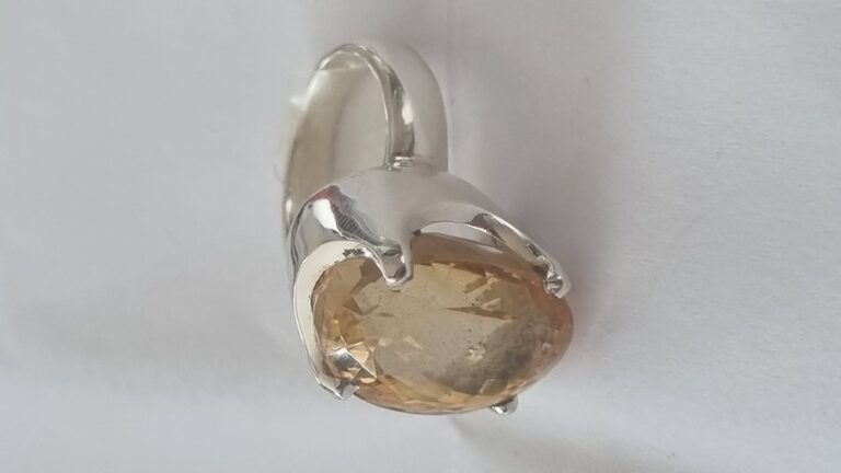 Stirling Silver Faceted Citrine Ring